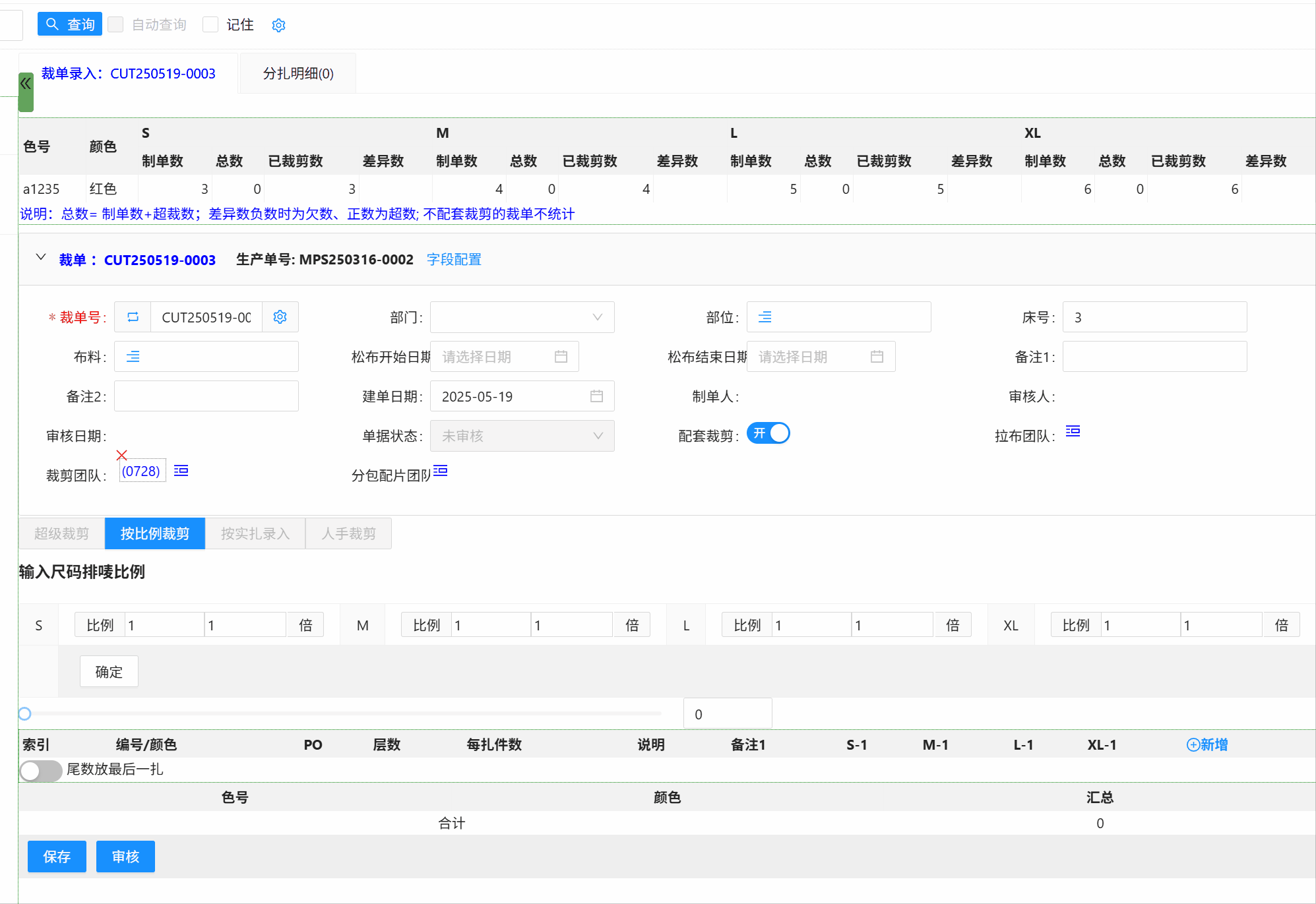 裁床单